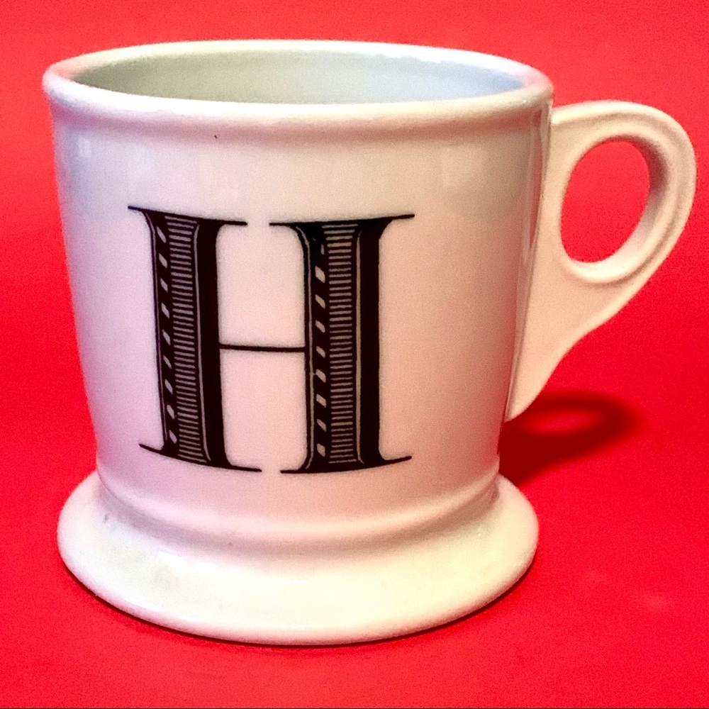 Anthropologie H Letter Monogram Mug | Cup